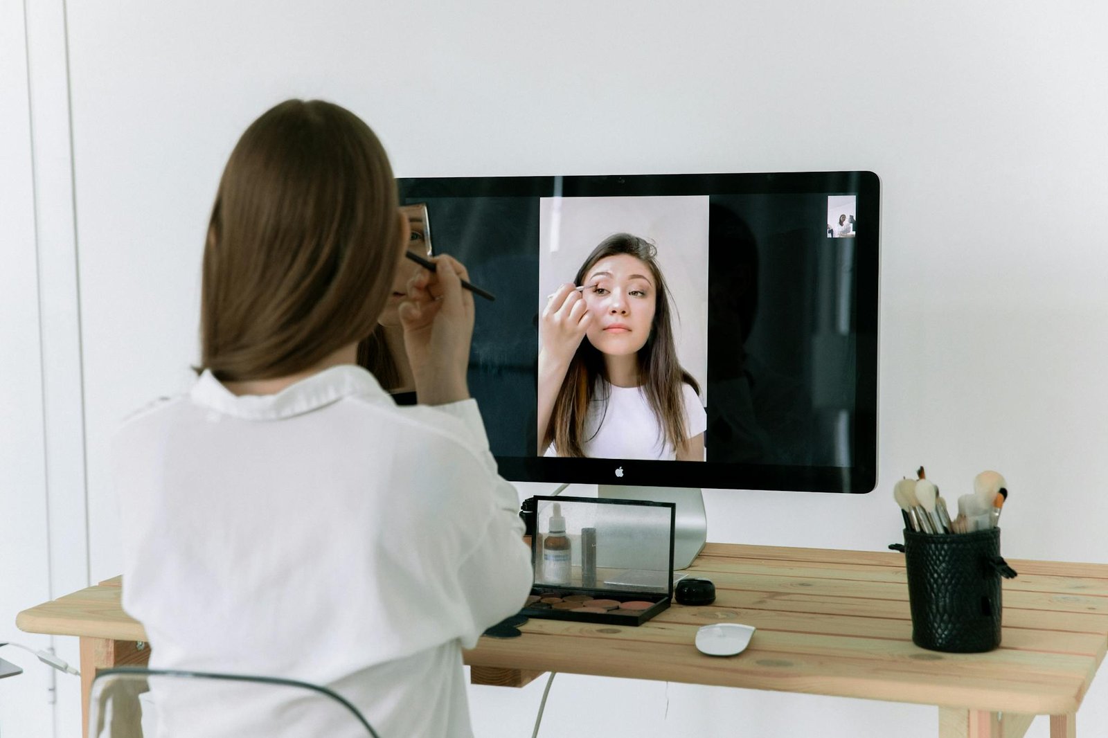 Photo Of Woman Holding Mirror